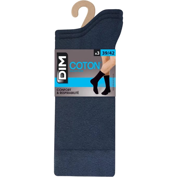 Set van 3 paar korte sokken DIM Coton