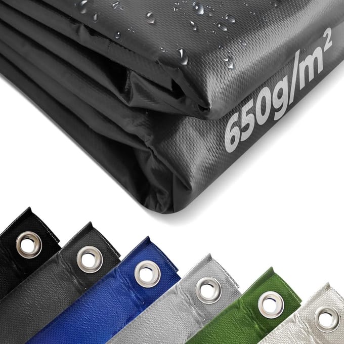 Waterdicht en Scheurvast PVC Afdekzeil met Oogjes - Diverse Groottes en Kleuren