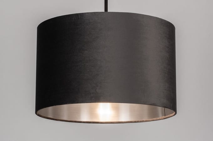 Lumidora Hanglamp 30932 - CHARLOTTE - E27 - Grijs - Zilver -oud zilver - Textiel - ⌀ 40 cm