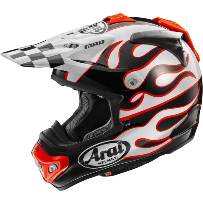Arai Mx-v Evo Flame Offroadhelm Wit S