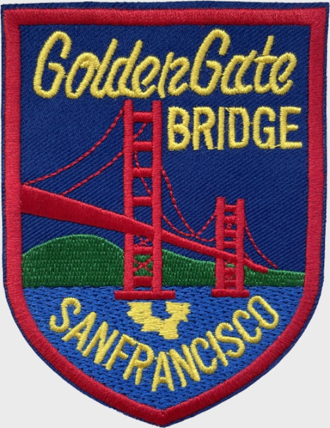 Patchy® – Golden Gate Bridge - Strijkpatch - Strijkapplicatie - Strijkembleem - Badge - Patches