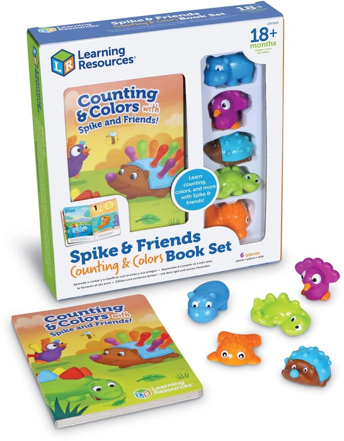 Learning Resources educatief boek Spike and Friends kleuren en tellen karton. - 3+