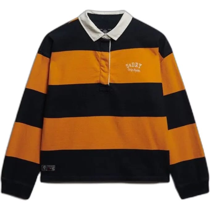 Gestreepte lange mouwen polo voor dames Superdry Heritage