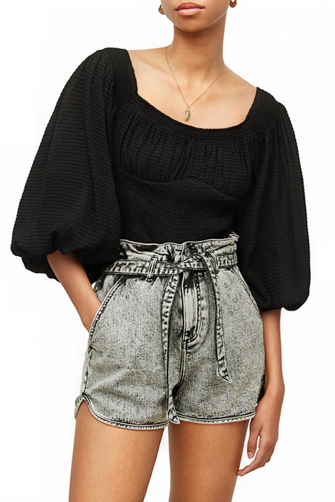 AllSaints Tia Top Black Größe: 44 | Blusen Outlet | Damen | Schwarz
