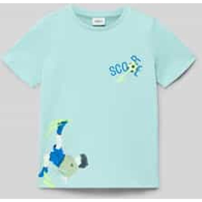 Katoenen T-shirt met voorprint, rechte pasvorm, kind s.Oliver