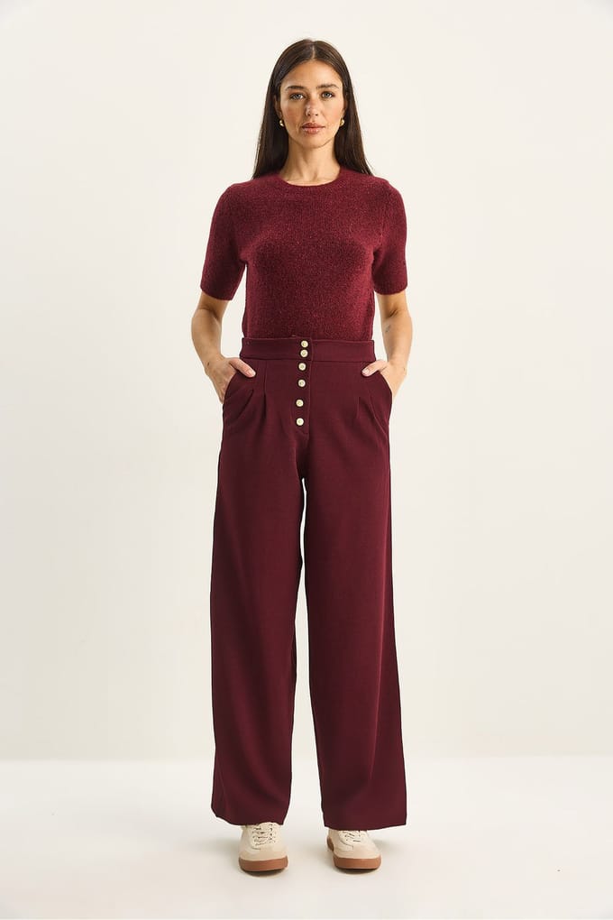 Hoge Taille Wijde Pantalonbroek