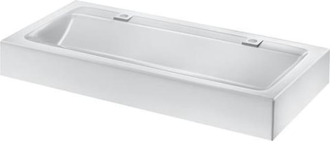 MINERALCAST collectieve wastafel wandmodel lengte 1200 mm
