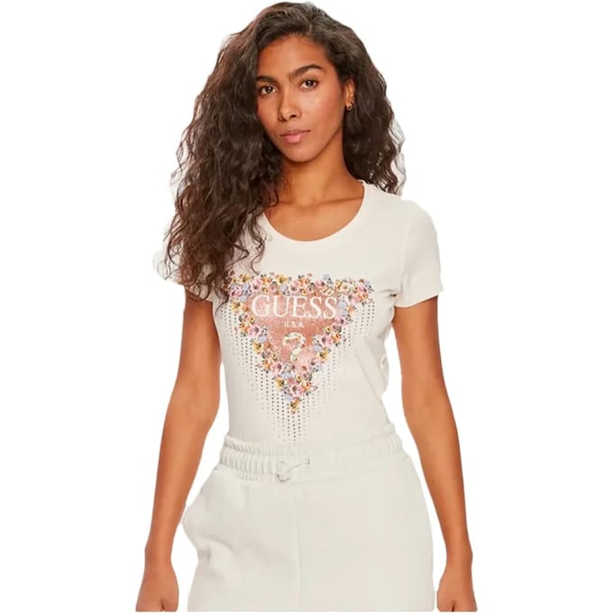 T-shirt bouquet driehoek vrouw Guess