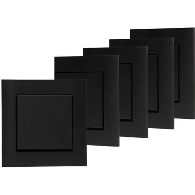 Kopp Wisselschakelaars Athenis 5 Stuks Mat-zwart