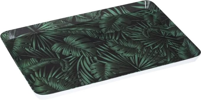 Secret de Gourmet Dienblad - Jungle print - donker groen - 45 x 30 cm - serveerblad