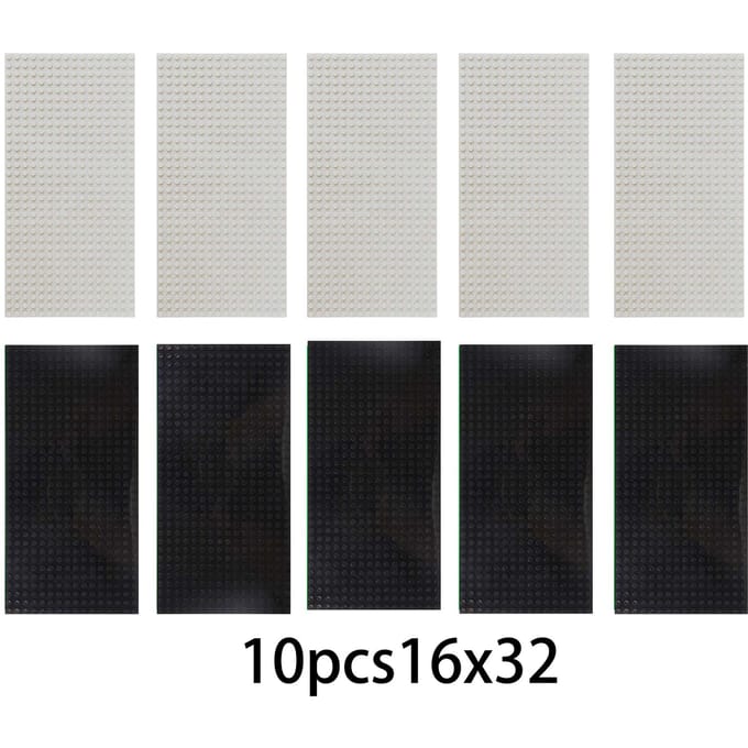 10 stuks 16x32 DOE-HET-ZELF Plastic Bouwplaat Stadsschaal Bouwstenen Constructieblokken Actiefiguren Technisch Speelgoed 2 10pcs16x32