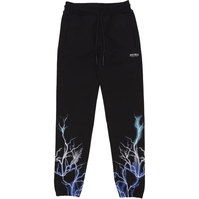 Lichtgewicht heren trainingsbroek Lightning broek zwart/blauw/grijs