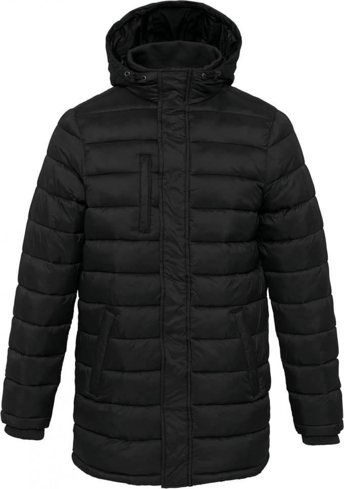 Kariban Lichte herenparka met capuchon K6128 - Black - S