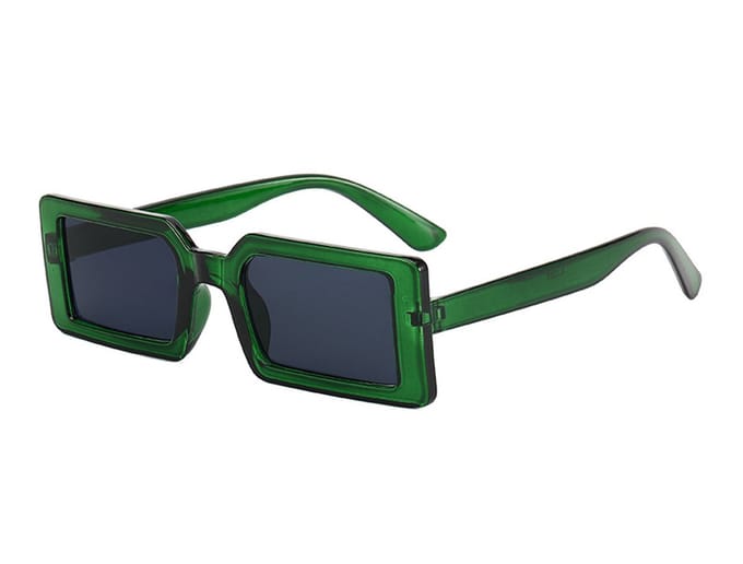 Vierkante Dames Zonnebril Vintage - Groen