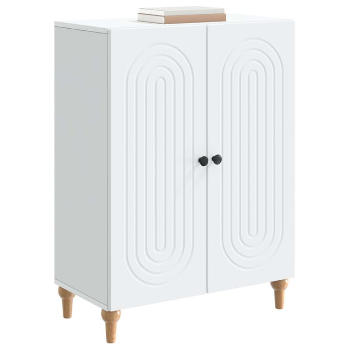 vidaXL - Dressoir - Wit - 66 - x - 34,5 - x - 90 - cm - Bewerkt - hout