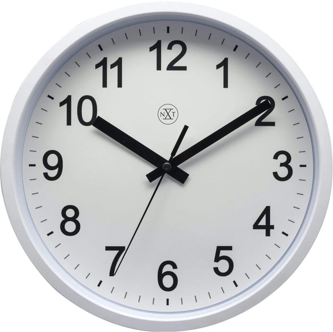 Wall clock - 25,5 cm - Plastic - 'Robust'