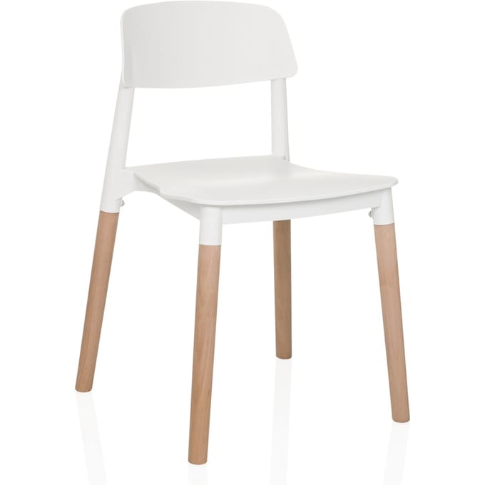 Eetkamerstoel / bezoekersstoel SCANDI E wit hjh LIVING