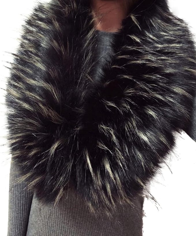 Dames Sjaal - Nepkraag - Winter Warmte - Zachte Pluche - One Size - Ecrù