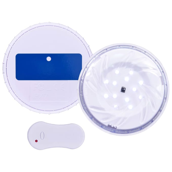 vidaXL - Zwembadlamp - dompelbaar - drijvend - LED - met - afstandsbediening - wit