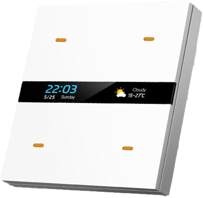Smart Scèneschakelaar Tuya Zigbee - Slimme Schakelaar Bedienpaneel - Huis Automatisering - LCD Scherm met Weer - 86 Box - Wit