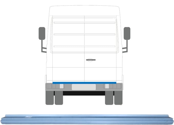 Achterste reparatiepaneel voor Mercedes Vario 1996-