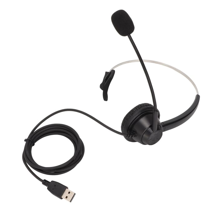 H360DUSB Casque d'affaires mono-auriculaire Noir Réduction de bruit Casque d'affaires USB pour interface USB