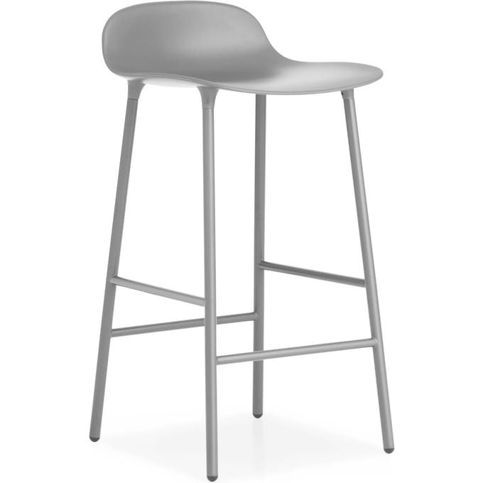 Normann Copenhagen - Form barkruk met metalen frame - grijs - 65 cm - 4 - 6 Wochen