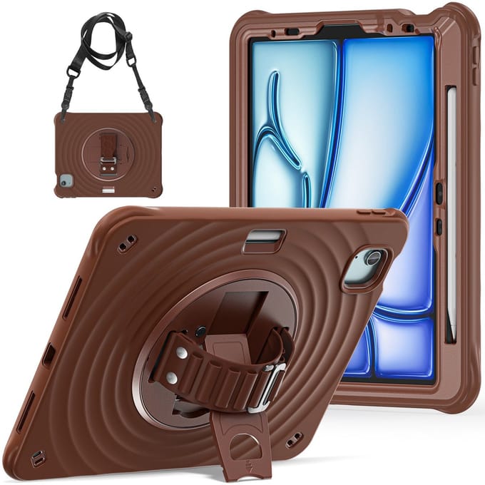 Rixus RXTC08 Anti Shock Case For Apple iPad Pro 11 inch (2024) Chocolate