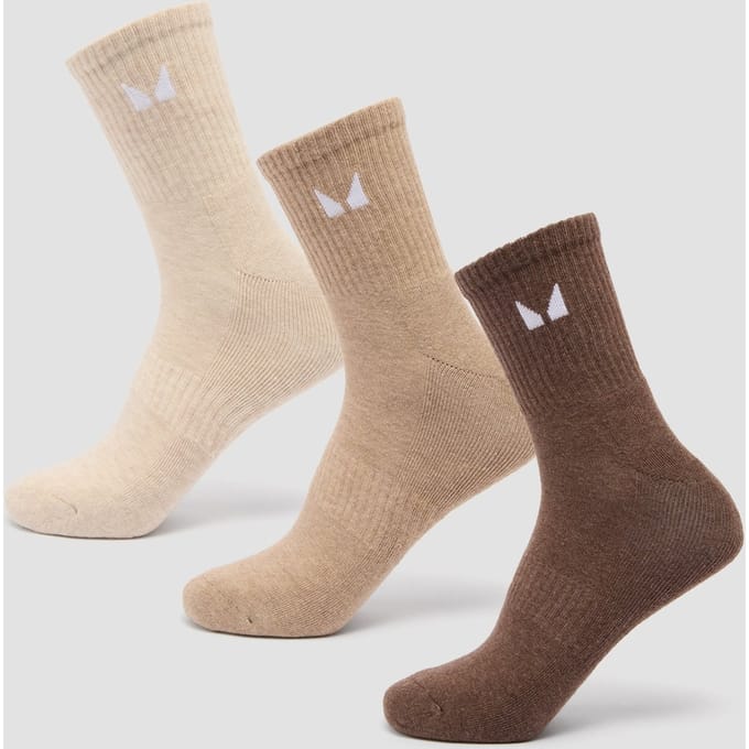 MP Unisex Crew Socks (3 Pack) - Neutral - UK 2-5