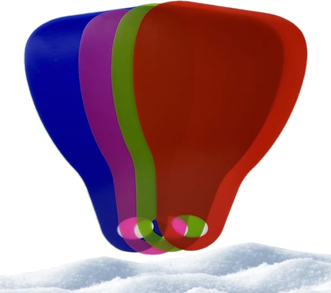 Kinder slee - Tobogan plank - Winterpret - Tandem ontwerp - 45 x 65 cm - Multi