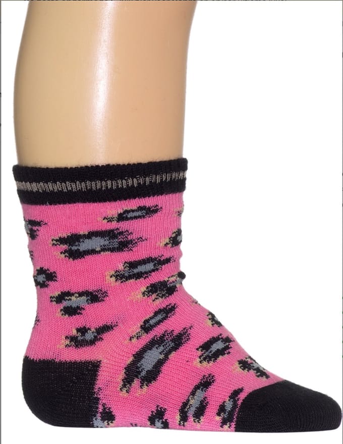 Bonnie Doon leopard baby sokjes maat 8/12 mnd ancient pink