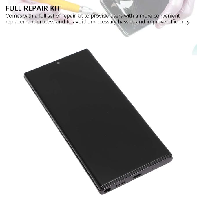 Écran de téléphone avec outils de réparation de châssis, remplacement du numériseur d'écran LCD pour Galaxy gray