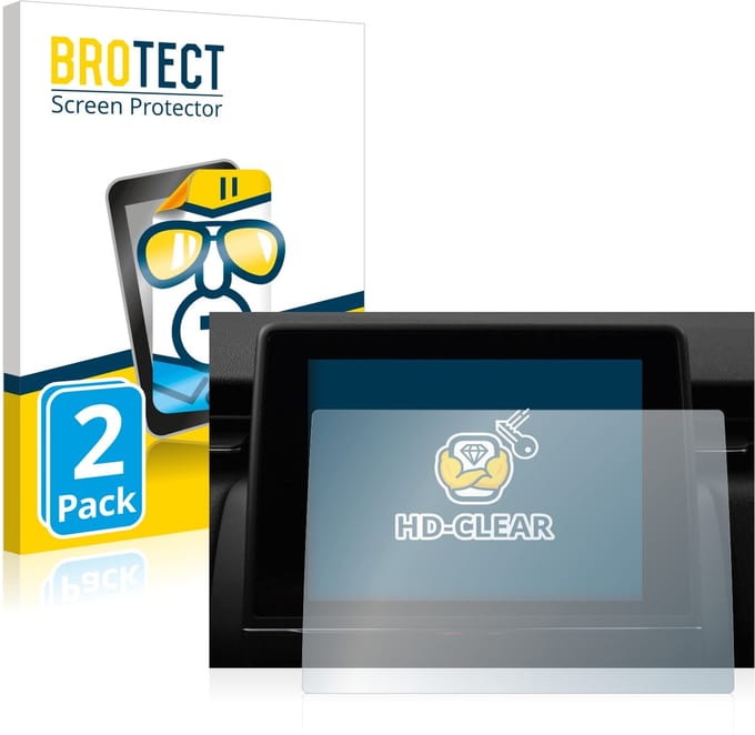 BROTECT - Screenprotector voor Renault Captur Easy Link 7" - Folie Beschermfolie transparant 2 Stuks