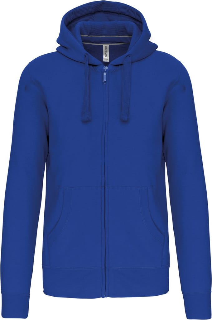 Kariban Hooded Sweater Met Rits K454 - Light Royal Blue - M