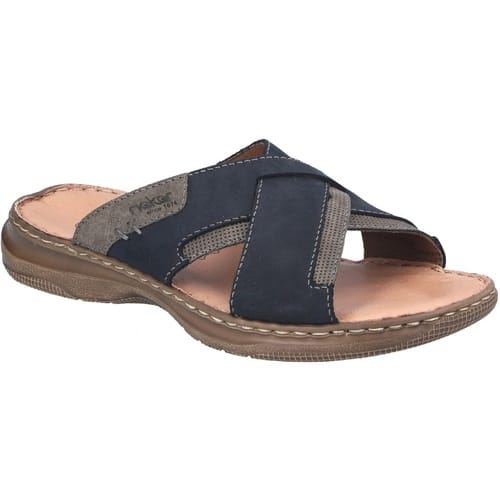 Rieker -Heren - blauw donker - pantoffels & slippers - maat 41
