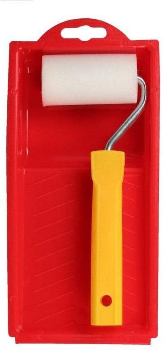 Benson 3-delige lakset - verfroller, verfbeugel en verfbakje - rood