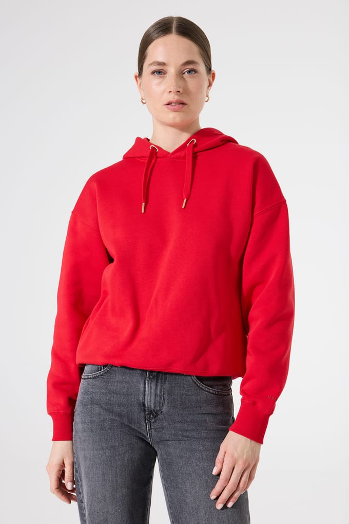 GARCIA Dames Effen Sweater Rood Lange mouw