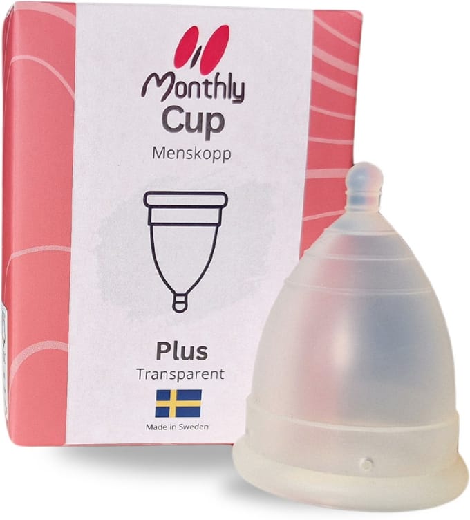 MonthlyCup menstruatiecup van medische siliconen - Plus - L - Transparant