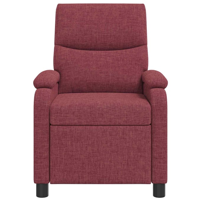 vidaXL - Recliner - Wijnrood - Stof