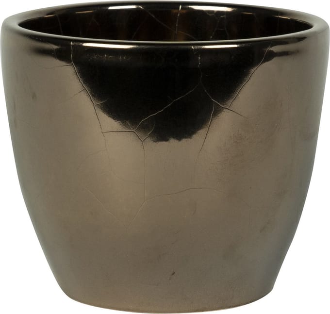 Ter Steege Bloempot - goud - glans - Scandinavisch - 13 x 11 cm - plantenpot