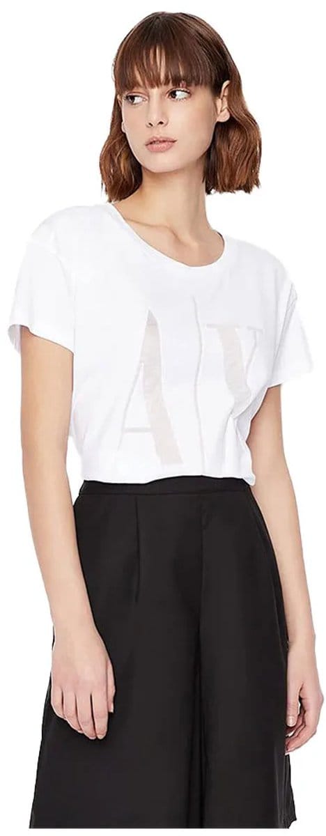 Armani Exchange 8nythx_yj8xz T-shirt Met Korte Mouwen Wit S Vrouw