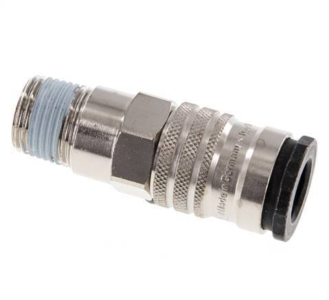 Staal/Messing DN 10 Luchtkoppeling Snelkoppeling R 1/2 inch Buitendraad - CLS10-M-SB-P-012
