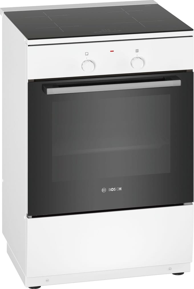 Bosch HLL09A020U - Serie 2 - Vrijstaand inductiefornuis - 3D hetelucht - Wit