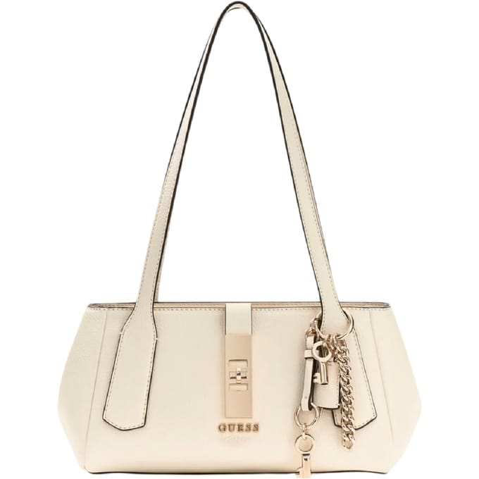 GUESS schoudertas Brooke Shoulder Satchel Bag Cream White crème