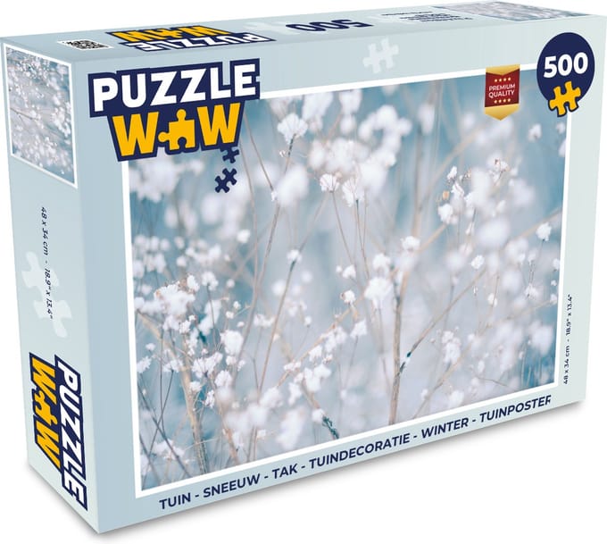 Puzzel Takken - Sneeuw - Winter - Natuur - Botanisch - Legpuzzel - Puzzel 500 stukjes
