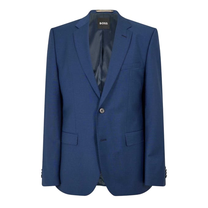 Boss Herenjasje met één rij knopen, kleur Jasper (Blauw)