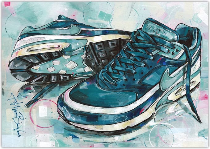 Sneaker poster classic BW marina grey jade 42x29,7 cm (A3)