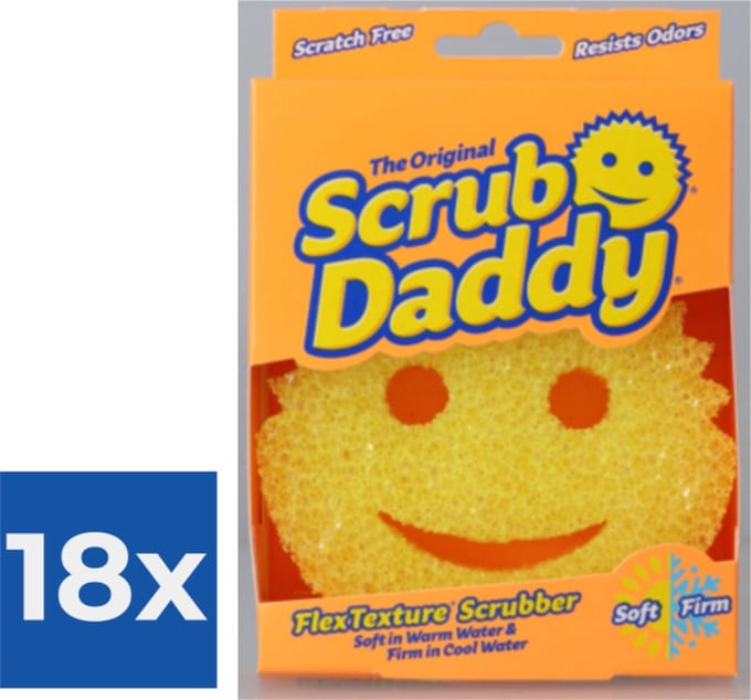 Scrub Daddy Original - Spons Geel - Anti Kras - Voordeelverpakking 18 stuks
