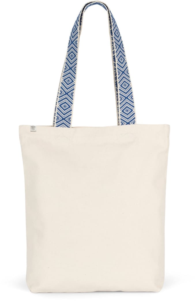 Kimood Gerecyclede shopper KINS117 - Ecume / Ethnic Blue - One size