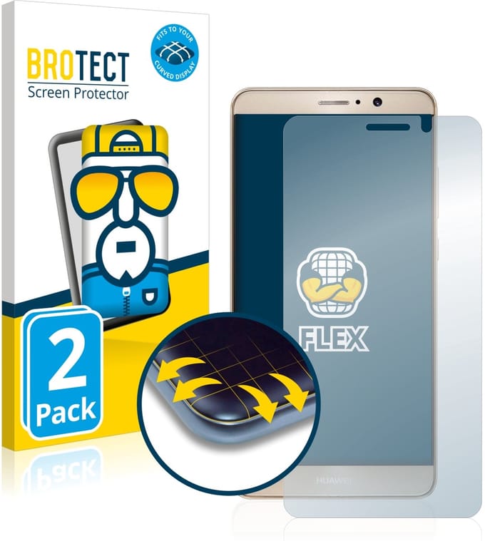 BROTECT - Screenprotector voor Huawei Mate 9 - Folie Beschermfolie transparant volledig dekking - 2 Stuks